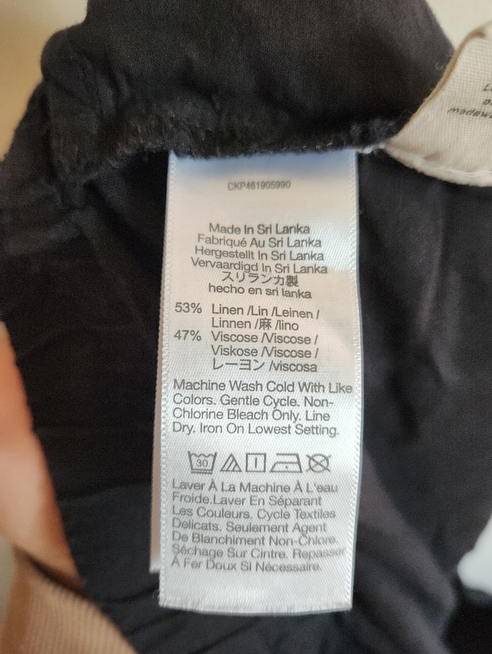 Madewell Linen Blend Cropped Wideleg Pant Capri Elastic Waist Pockets 1x - Picture 8 of 8